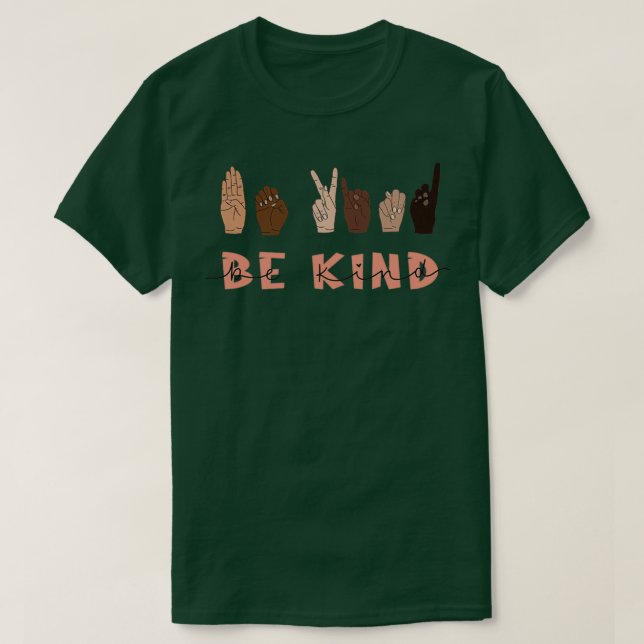 Var vänliga teckenspråk t shirt (Design framsida)