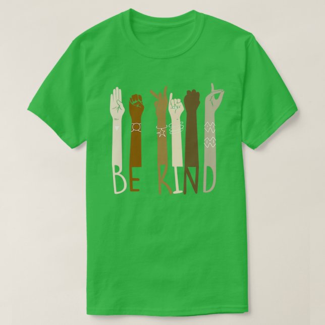Var vänligt teckenspråk 28 t shirt (Design framsida)