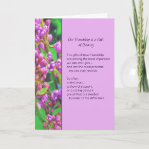 Vår Vänskap är en gåva av skönhet... Kort