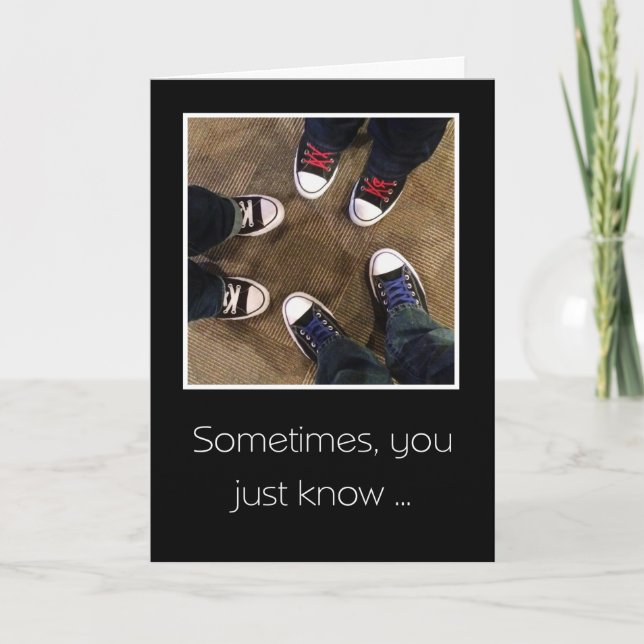 Vår vänskap var tänkt att bli det. tack kort (Framsida)