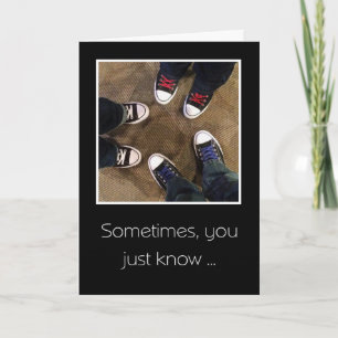 Vår vänskap var tänkt att bli det. tack kort