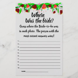 Var var bruden? Visa spelkortsFlyg Flygblad