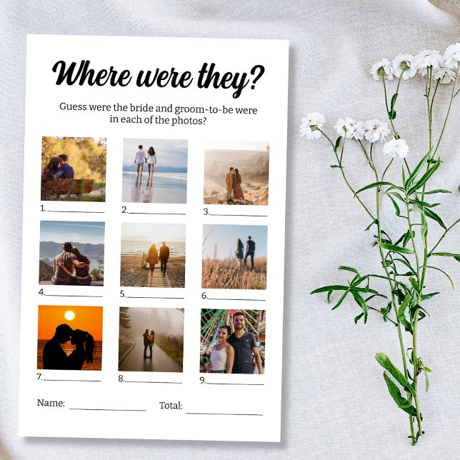 Var var de Roligt fotogästspel? Flygblad (Where Were They Fun Photo Guessing Game)