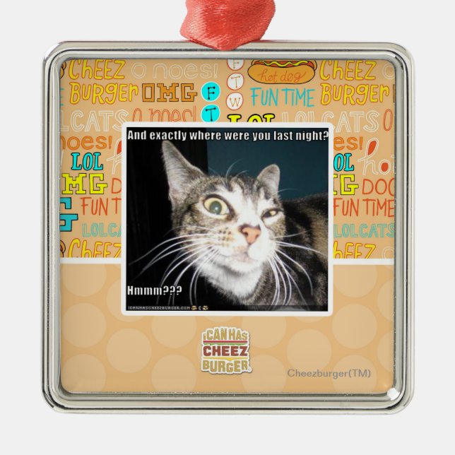 Var var du julgransprydnad metall (Framsidan)