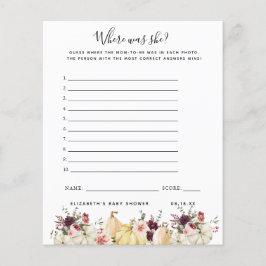 Var var hon | Baby Shower-spel