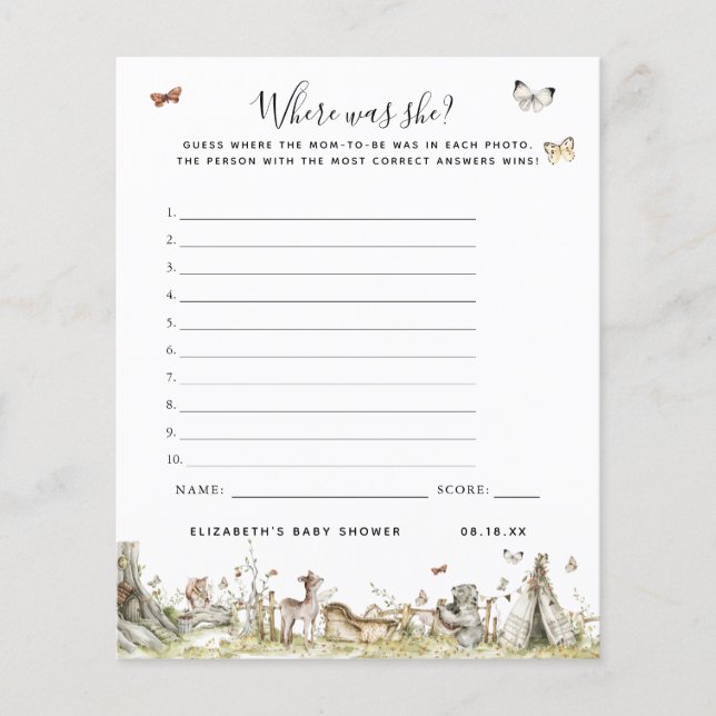 Var var hon? | Barnstödsspel (Framsida)