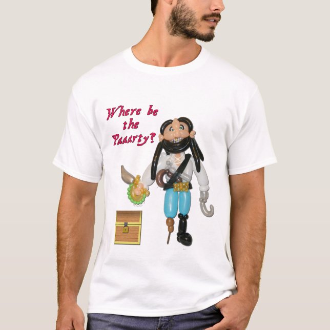 Var var Parrrtyen? Svälla piratskjortan T Shirt (Framsida)