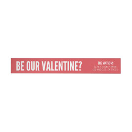 Var vår Valentine | Modern Red Etikettband