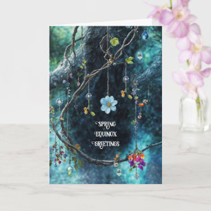 Vår Vårdagjämning Ostara Vacker Blomma Kort