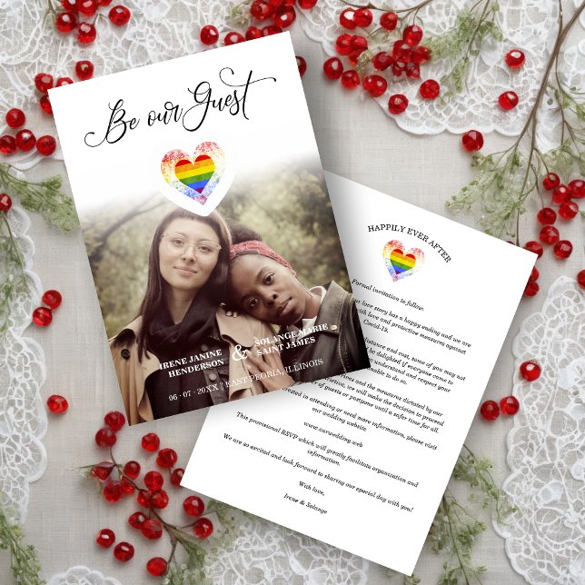 Var vårt gästfotografi av Pridet Rainbow Heart Les Spara Datumet (Skapare uppladdad)