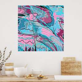 Vår Vatten Abstrakt Art Poster