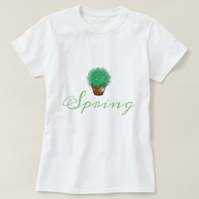 Vår växtillustration t-shirt samling (Design framsida)