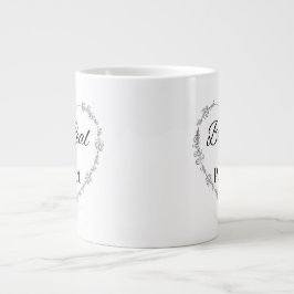 Var verklig, inte perfekt Blommigt hjärta Välbefin Jumbo Mugg