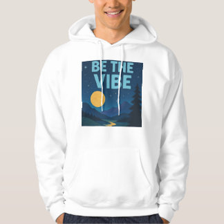 “Var Vibben” Retro Krit-Nattlandskap Estetik Hoodie