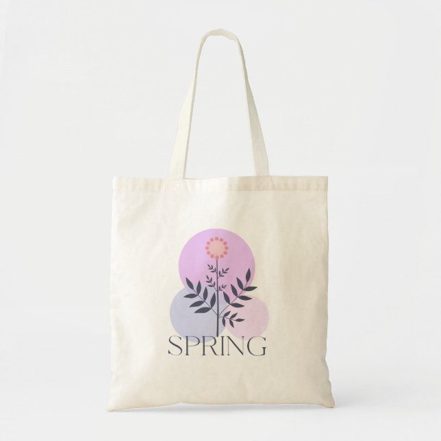 Vår Vibes Söt Tote Bag Tygkasse (Framsidan)