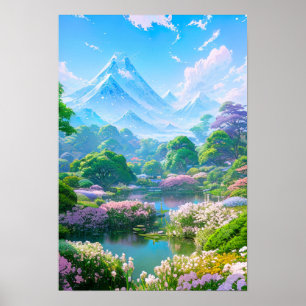 Vår vid Flowers dammstrupp Poster