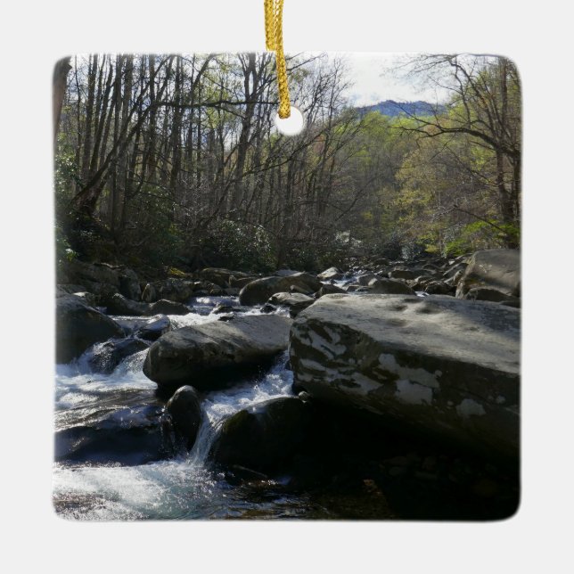 Vår vid Little Pigeon River Julgransprydnad Keramik (Framsida)