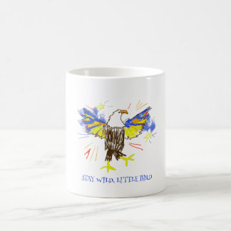 Var Vild Liten Fågel Söt Örn Barn Design Kaffemugg
