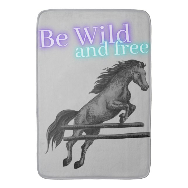 Var Vild och frisk häststöt Badrumsmatta (Framsidan (Vertikal))