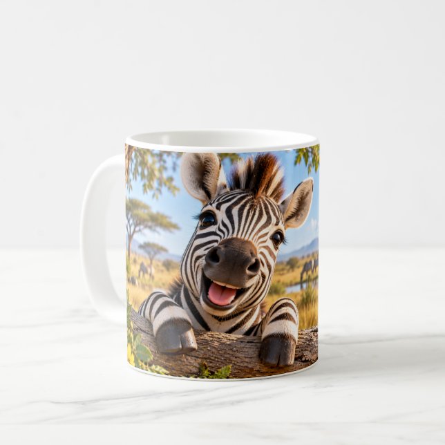 Var Vild på Ditt Eget Sätt Sebramugg Kaffemugg (Framsida vänster)