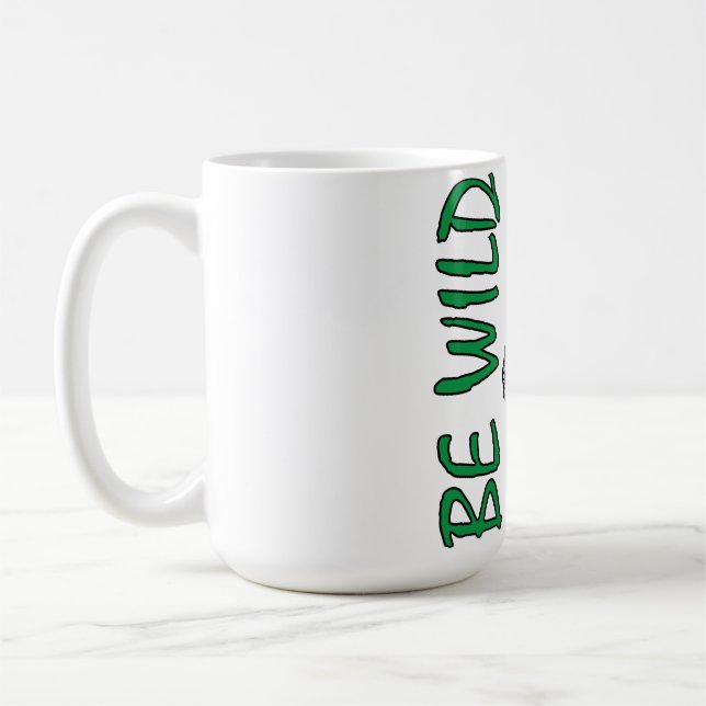 Var Vild – Stark Dekorativ Häst Design som Inspire Kaffemugg (Vänster)
