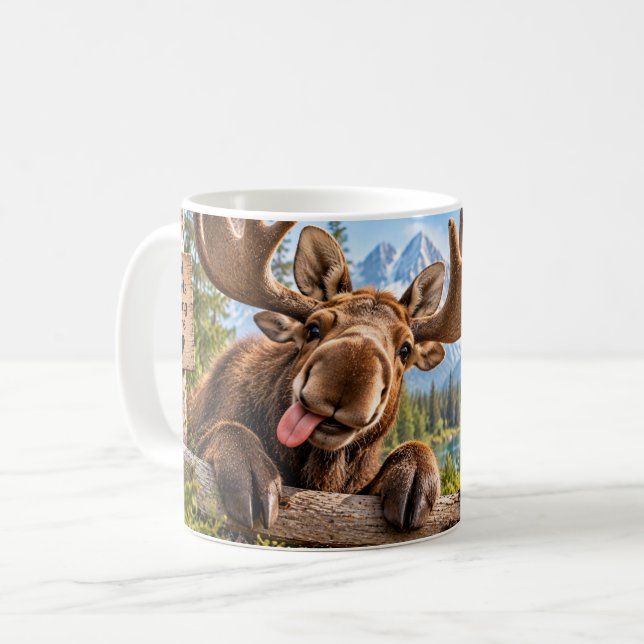 Var vild, var annorlunda Älg Kaffemugg (Framsida vänster)