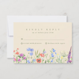 Vår Vildblomma Boho Trädgård Bröllop OSA Kort