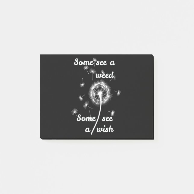 vår /vissa ser ogräs som en önskan post-it block (Framsida)