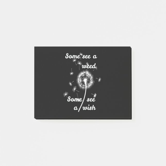 vår /vissa ser ogräs som en önskan post-it block (Framsida)