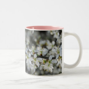 Vår, Vita Blommor Foto Mugg