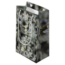 Vår, vita blomster Foto Anpassad presentpåse
