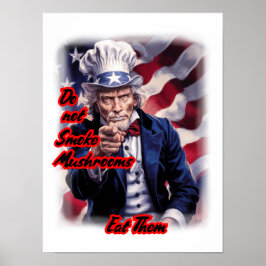 Vår vite, röde, blå Uncle Sam ger råd om en Poster