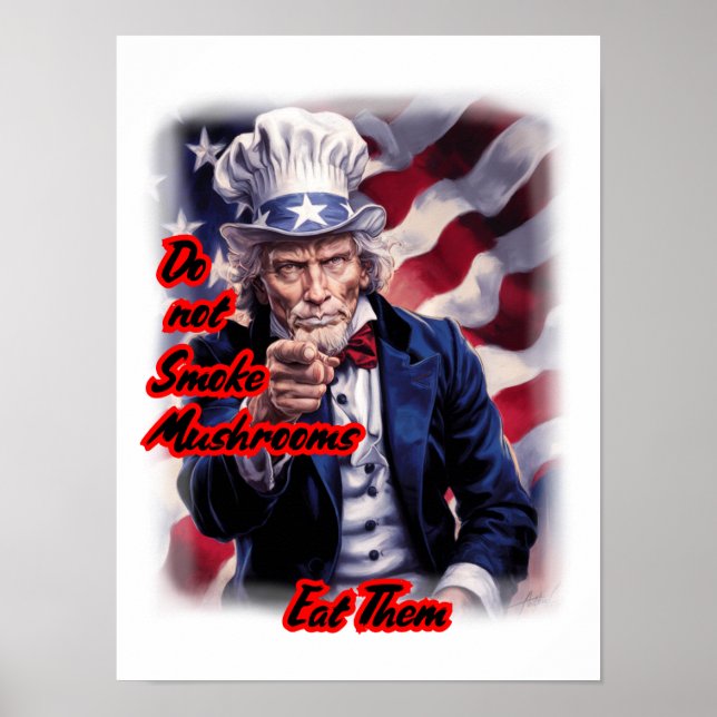 Vår vite, röde, blå Uncle Sam ger råd om en Poster (Framsidan)