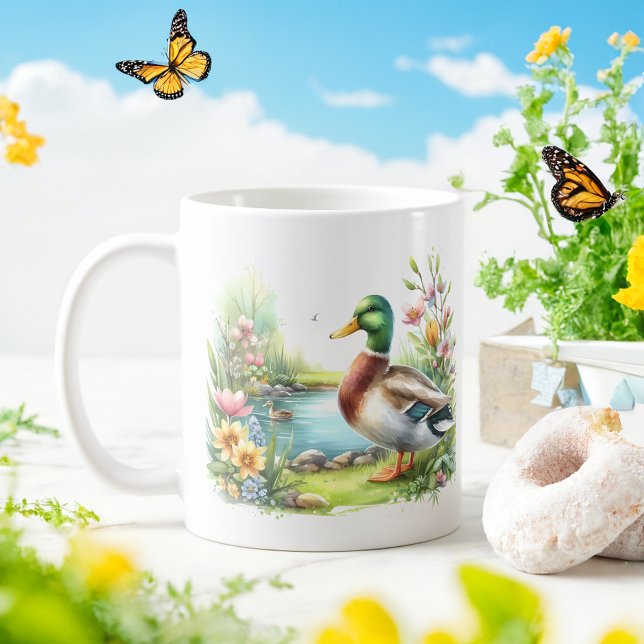 Vår Watercolor Anka - Kid Mugg (Skapare uppladdad)