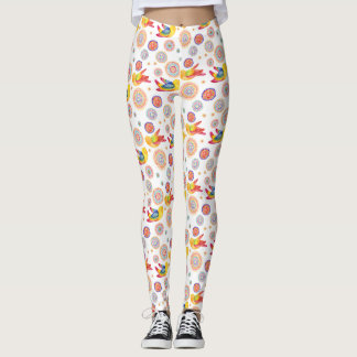 Vår Watercolor Birds Leggings