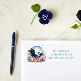 Vår Watercolor Condor Returadress Returadress Etikett