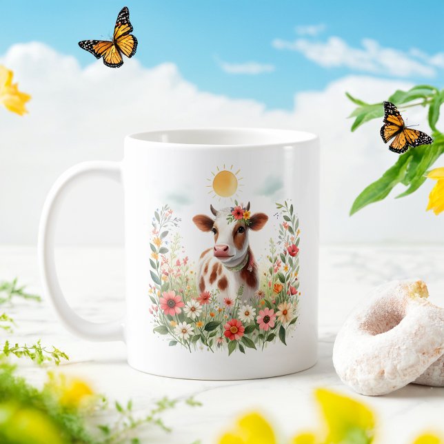 Vår Watercolor Cow - Kid Mugg (Skapare uppladdad)