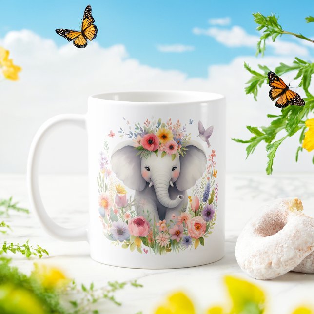 Vår Watercolor Elephant - Kid Mugg (Skapare uppladdad)