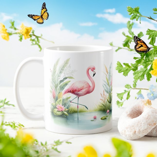 Vår Watercolor Flamingo - Kid Mugg (Skapare uppladdad)