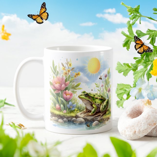 Vår Watercolor Frog - Kid Mugg (Skapare uppladdad)
