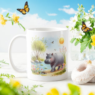 Vår Watercolor Hippopotamus - Kid Mugg