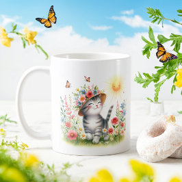 Vår Watercolor Kitten - Kid Mugg