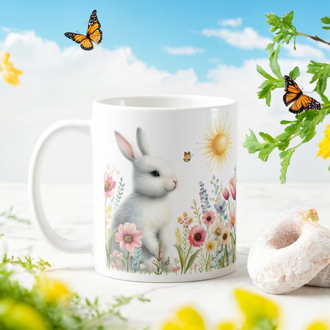 Vår Watercolor Rabbit - Customized Kid Mugg (Skapare uppladdad)