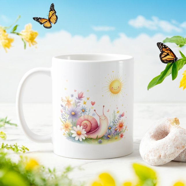 Vår Watercolor Snigel - Kid Mugg (Skapare uppladdad)