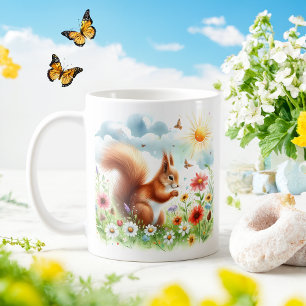 Vår Watercolor Squirrel - Customized Kid Mugg