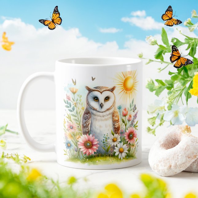 Vår Watercolor Uggla - Kid Mugg (Skapare uppladdad)