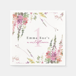 Vår WildblomBlommigt Birthday Napkins Pappersservett