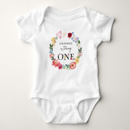 Vår Wildblomflicka First Födelsedagsfest T Shirt