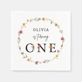 Vår Wildblomförsta Födelsedagsfesten Pappersservett