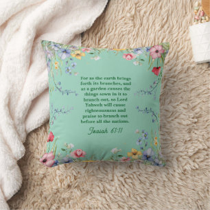 Vår WildblomGarden Bible Verse Dubbla Sided Kudde